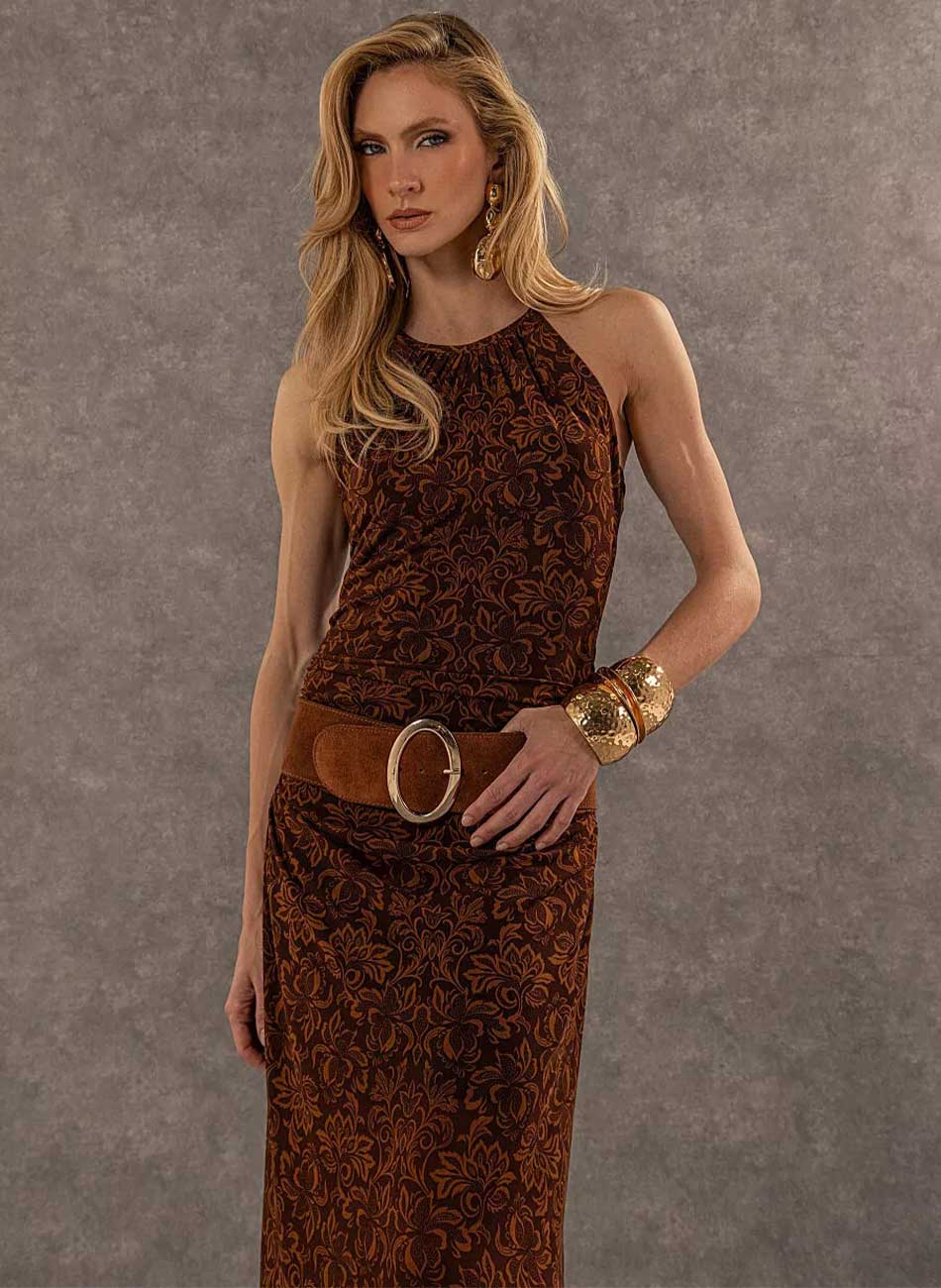 Vestido Justo Tule Estampado Innocence - Foto 3
