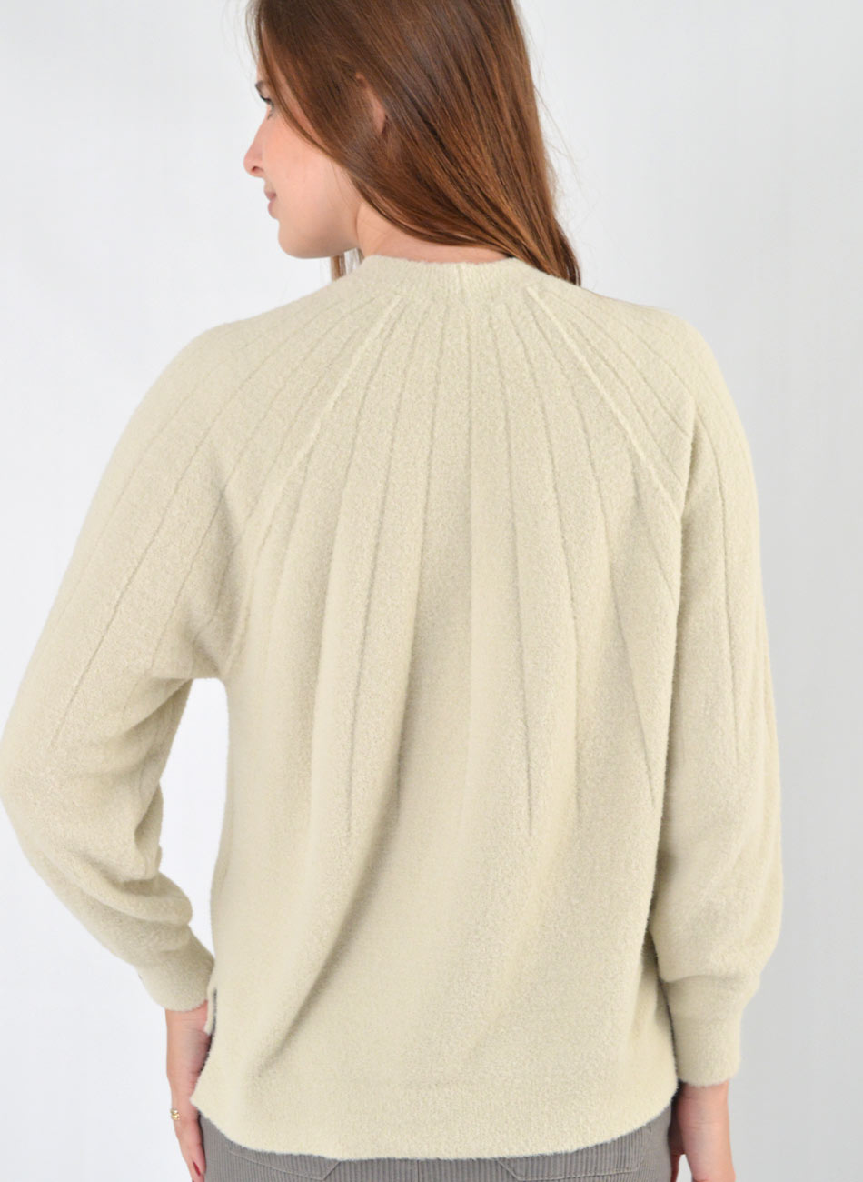 Blusa Marrom Fio Pluma Bege Biamar - Foto 3