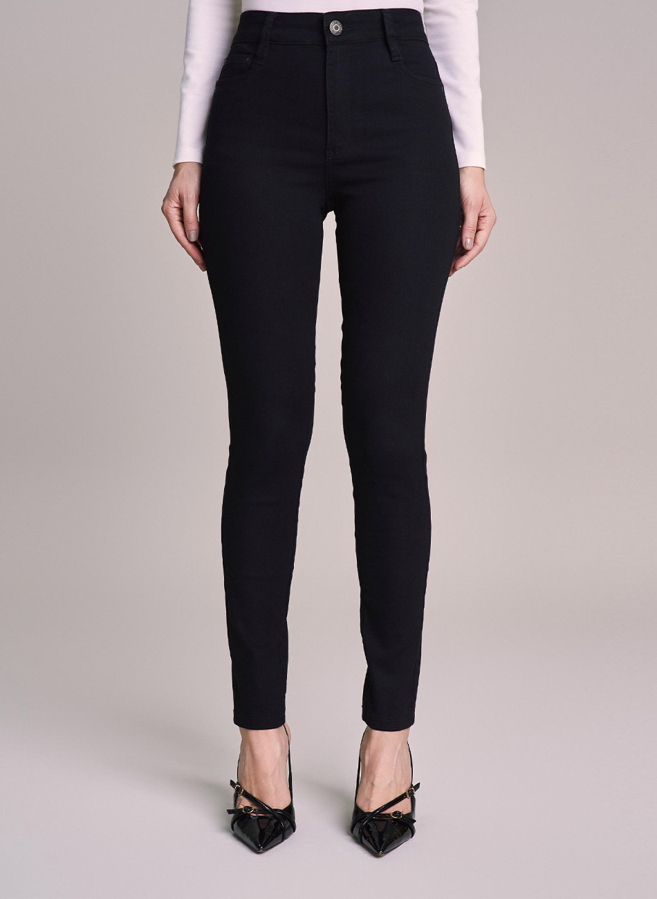 Cal�a Preta Jeans Skinny Scalon - Foto 1
