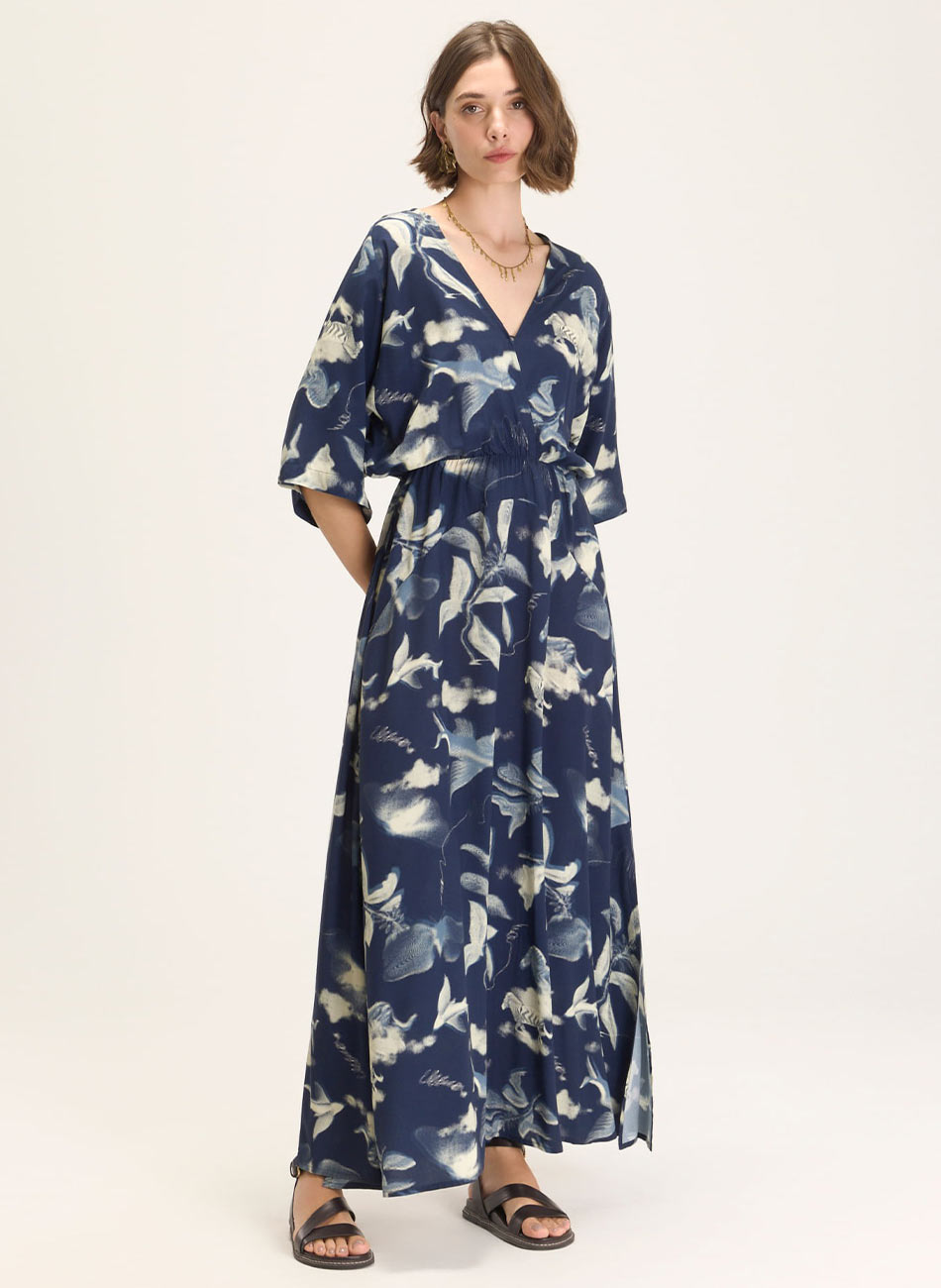 Vestido Estampa Surreal Cant�o - Foto 1