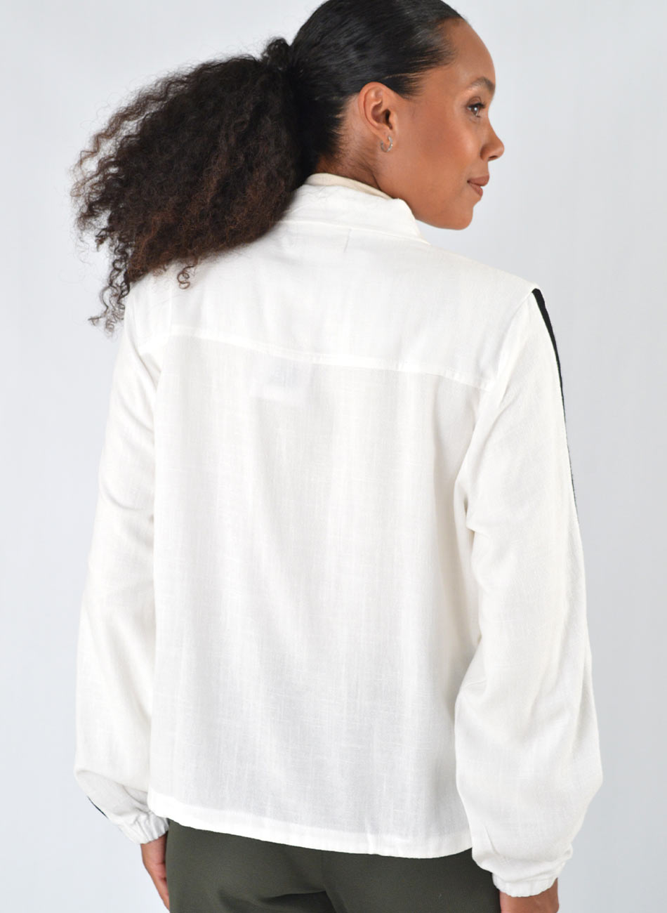 Jaqueta Off White Viscolinho Declari - Foto 3
