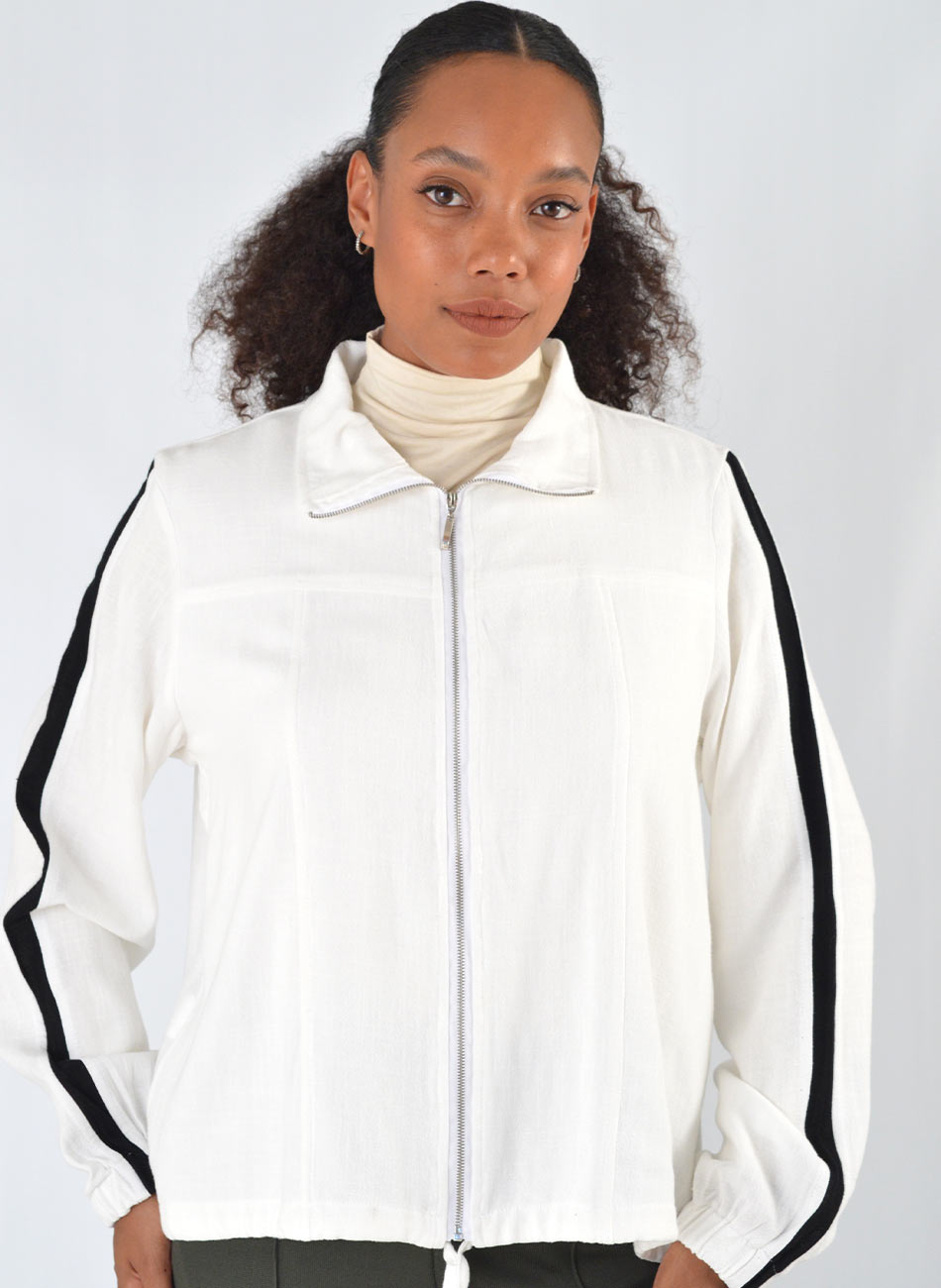 Jaqueta Off White Viscolinho Declari - Foto 4
