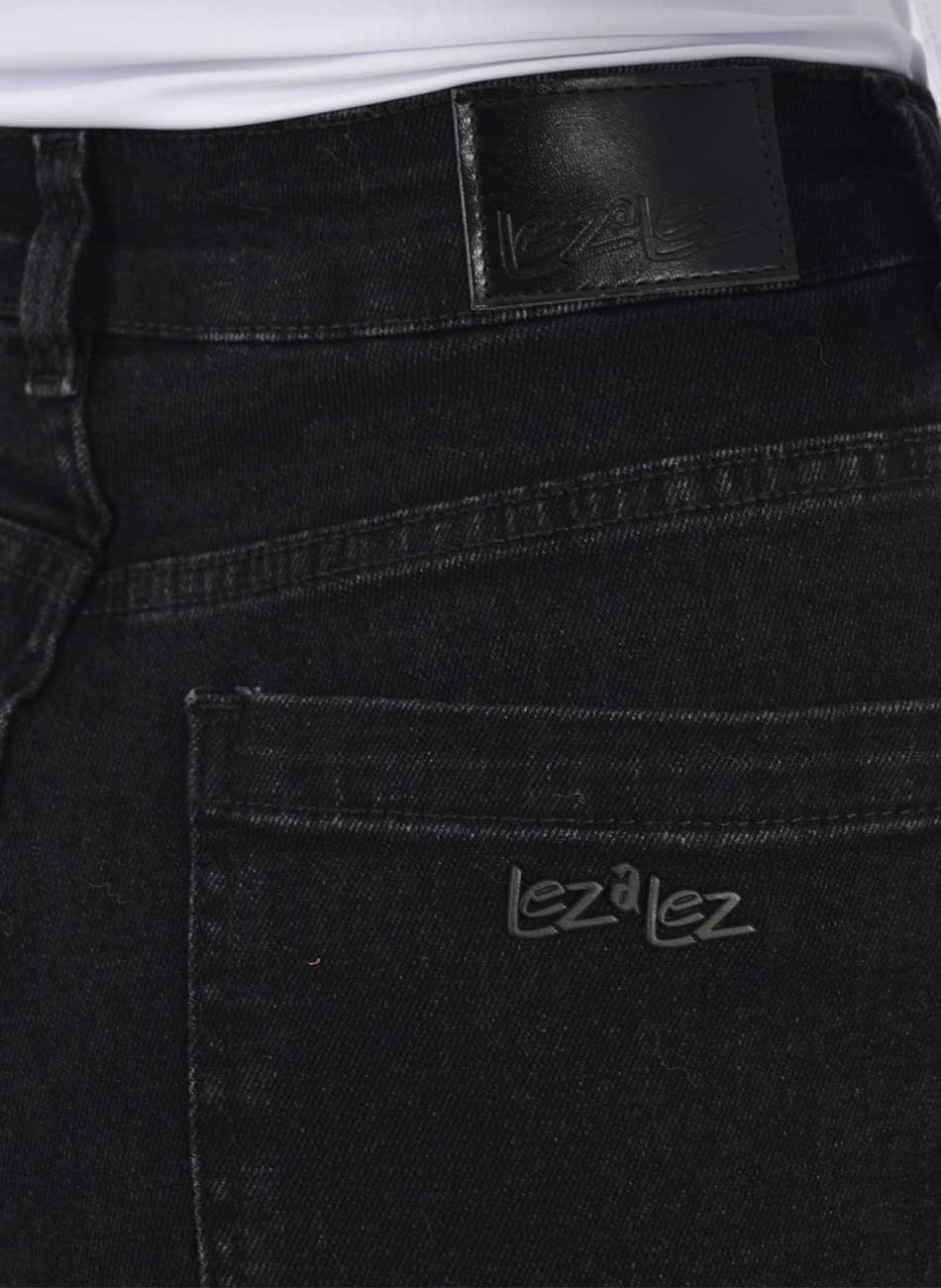 Cal�a Reta De Cintura Alta Com Bolsos Lez a Lez - Foto 4