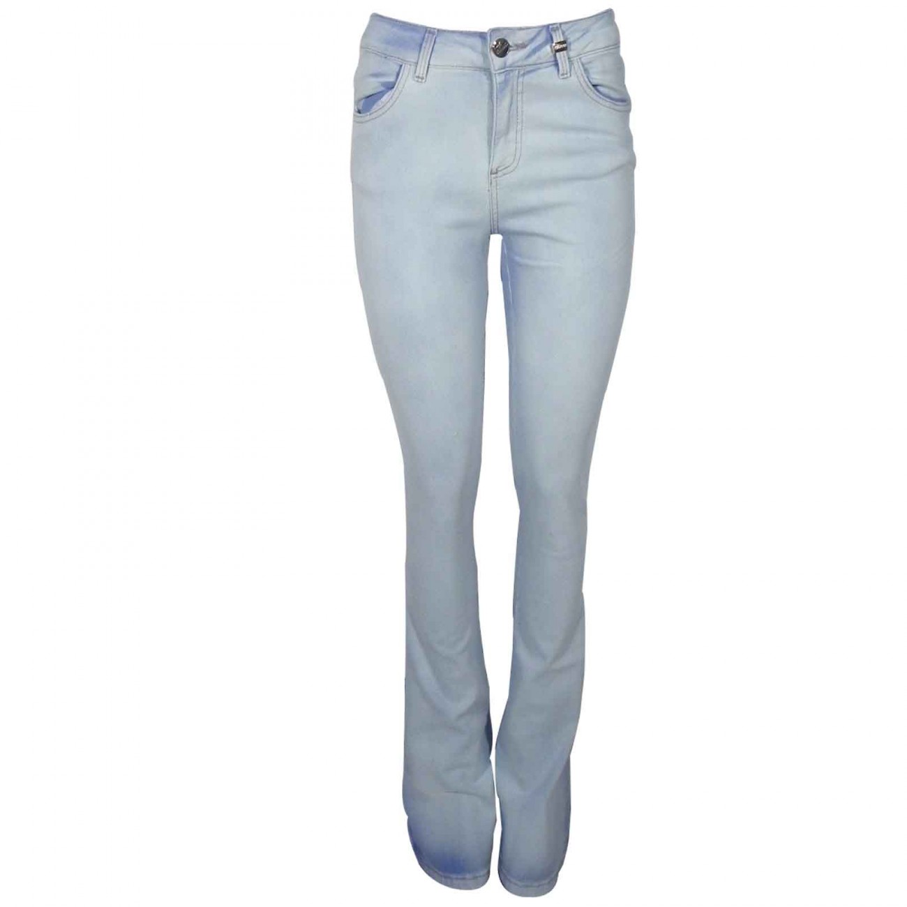 calça jeans flare cos alto