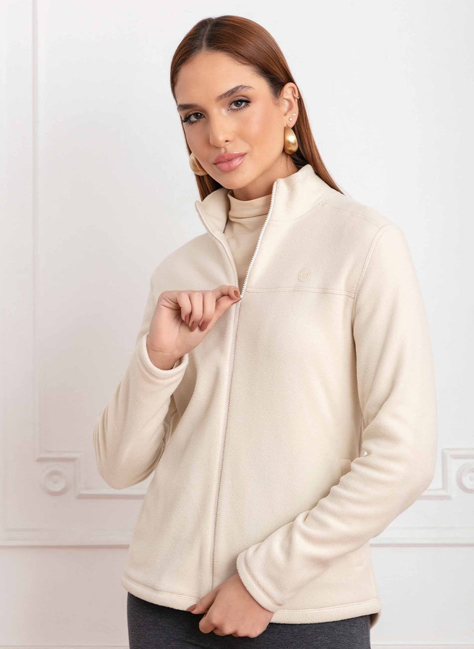 Jaqueta UpThermo Fleece Creme - Foto 2