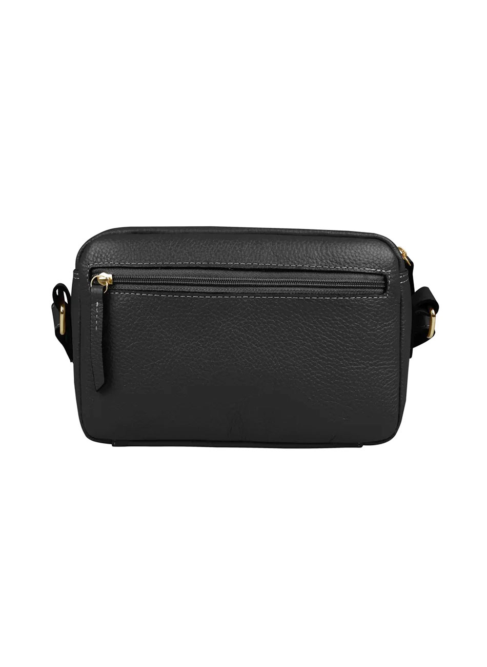 Bolsa Preta Pequena Al�a Transversal Linea Bella - Foto 1