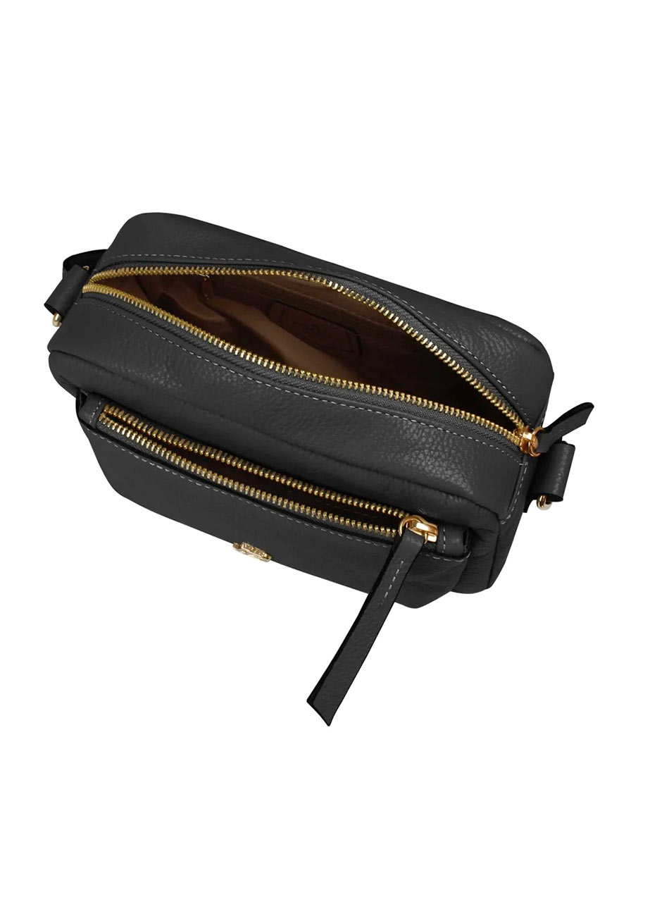 Bolsa Preta Pequena Al�a Transversal Linea Bella - Foto 2
