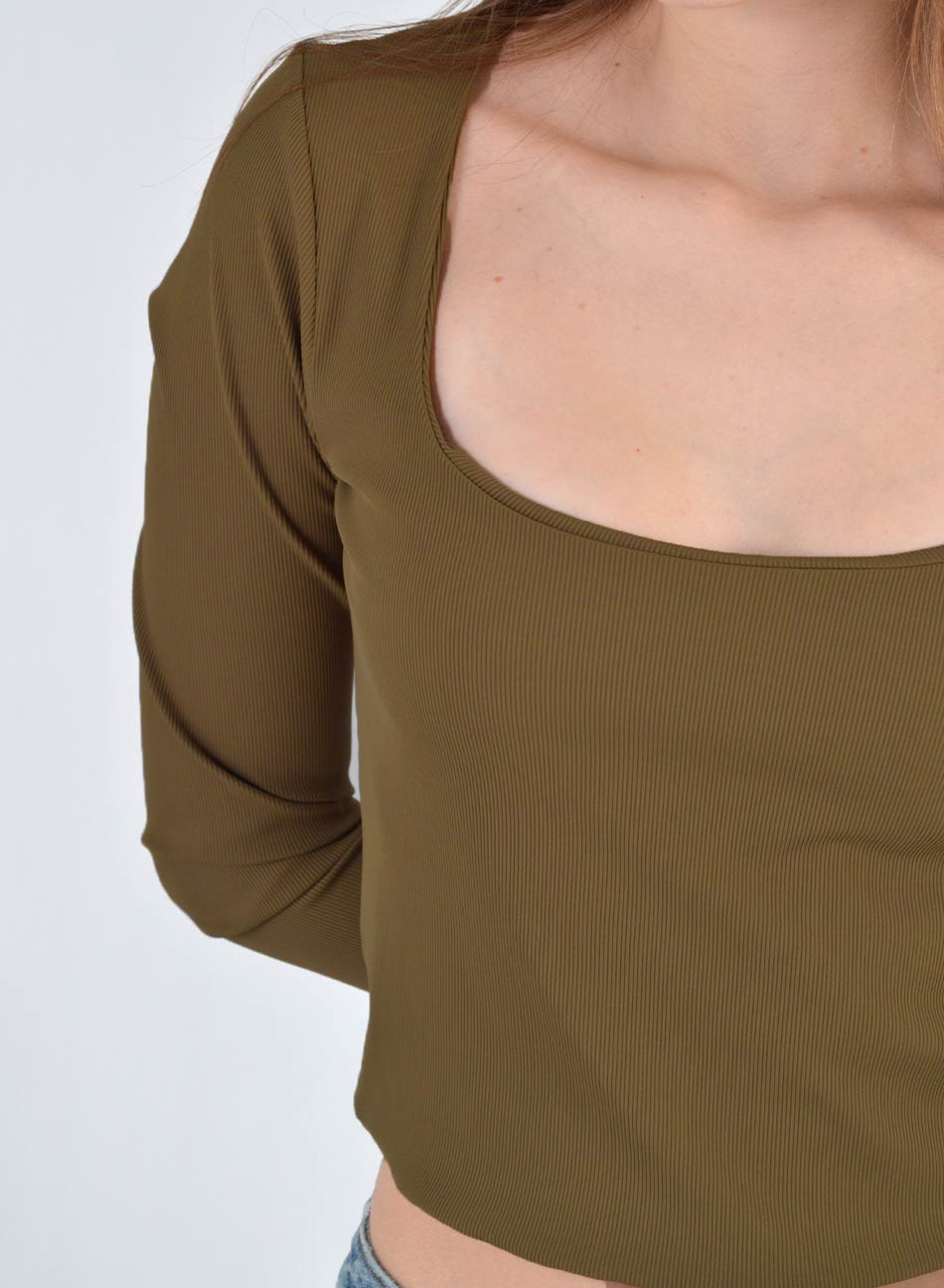 Cropped Justo Canelado Militar Flor de Lis - Foto 2