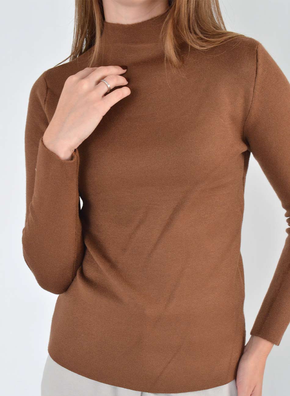 Blusa Fio de Cachemir Pelucia Por Dentro Capuccino Susan Zheng  - Foto 2
