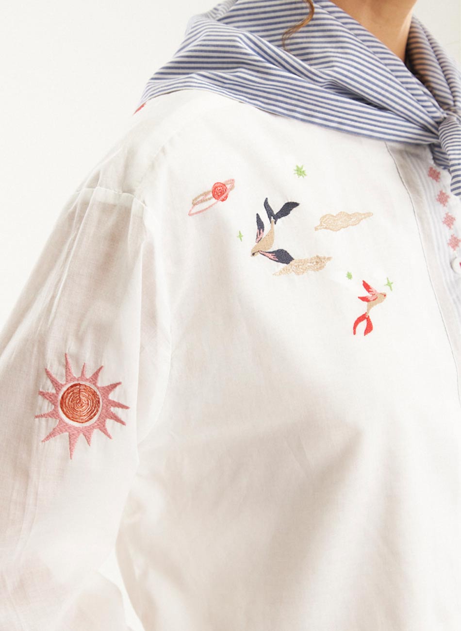 Camisa Voil Bordado Sonho Cant�o - Foto 4