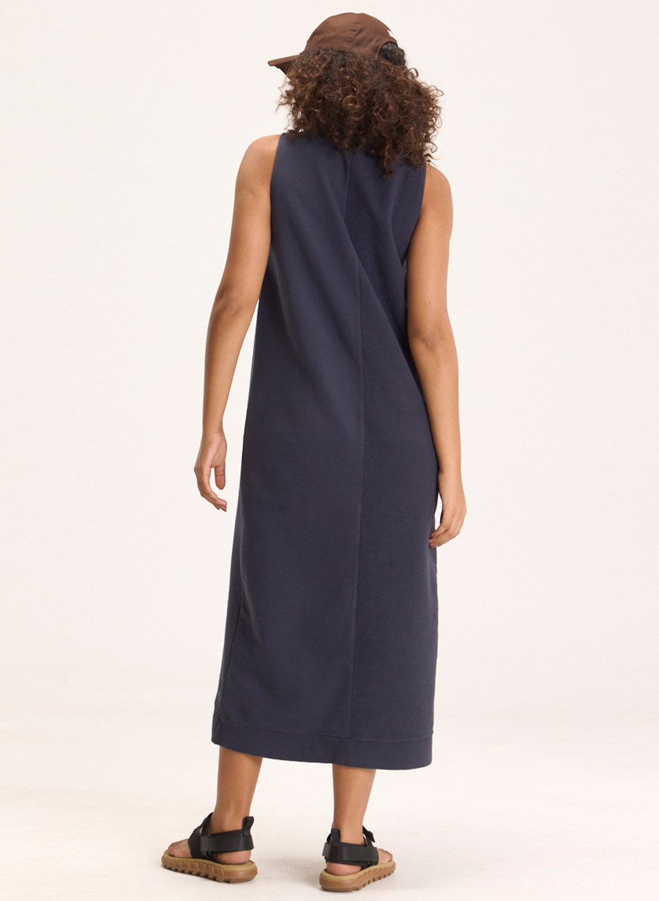 Vestido Reto Moletinho Marinho Cant�o - Foto 2