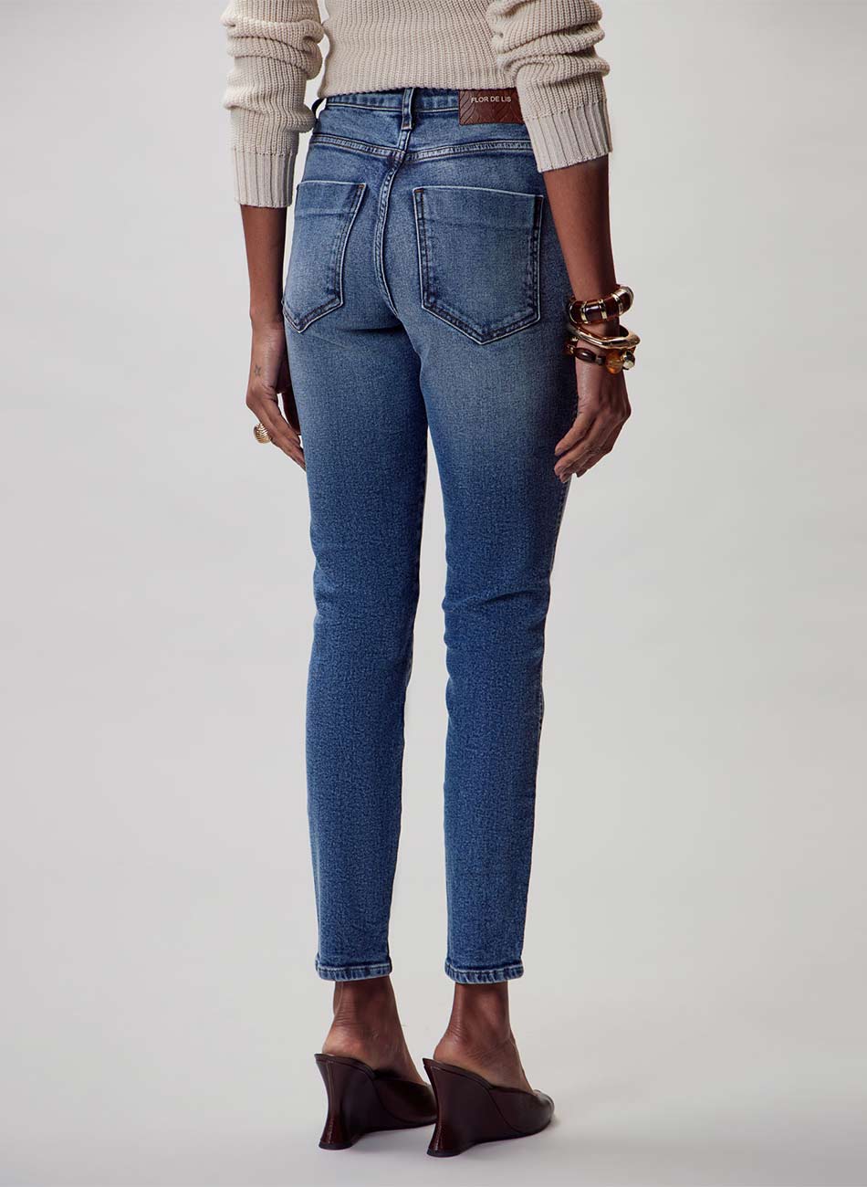 Cal�a Jeans Agata Cigarrete Flor de Lis - Foto 2