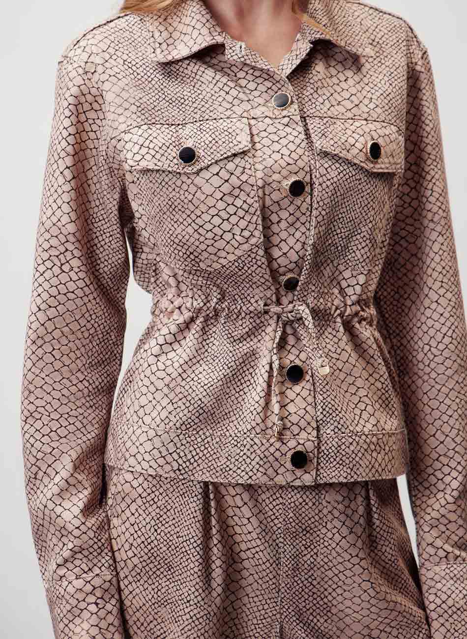 Jaqueta Sarja Estampada Flor de Lis - Foto 3