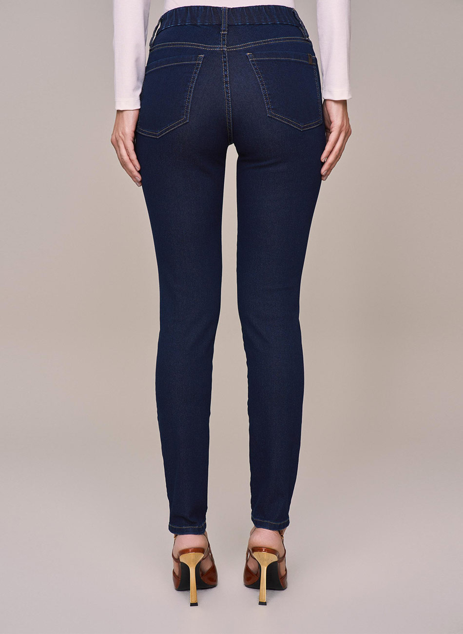 Cal�a Jeans Skinny Cintura com El�stico Scalon - Foto 2