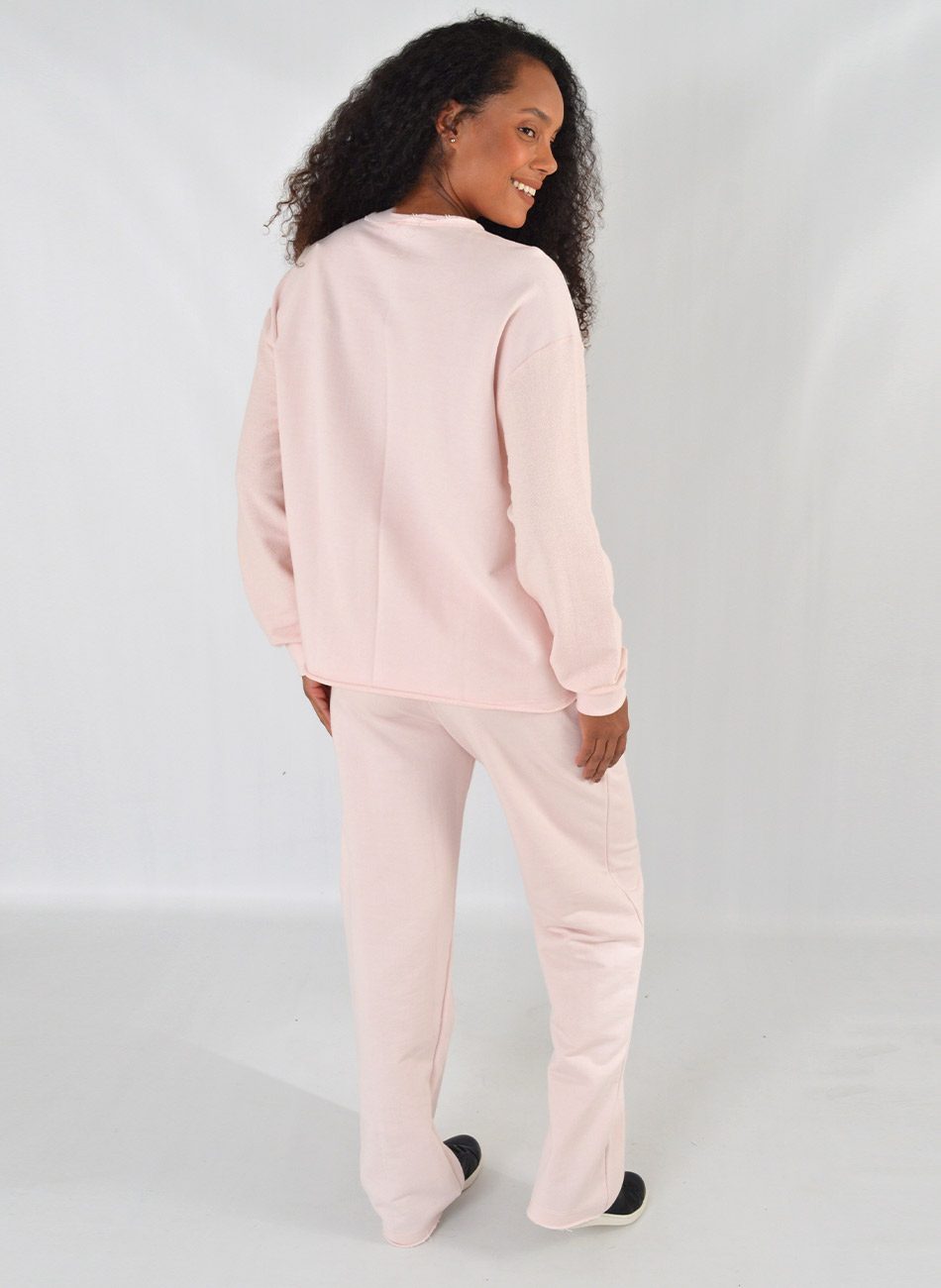 Conjunto Moletom Rosa Cant�o - Foto 4