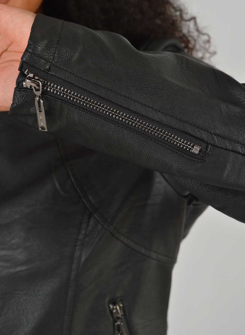 Jaqueta Preto PU Lez a Lez  - Foto 4