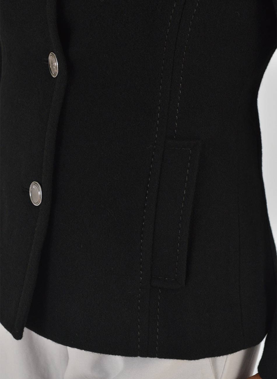 Casaco de L� Preto Velour Malise - Foto 3