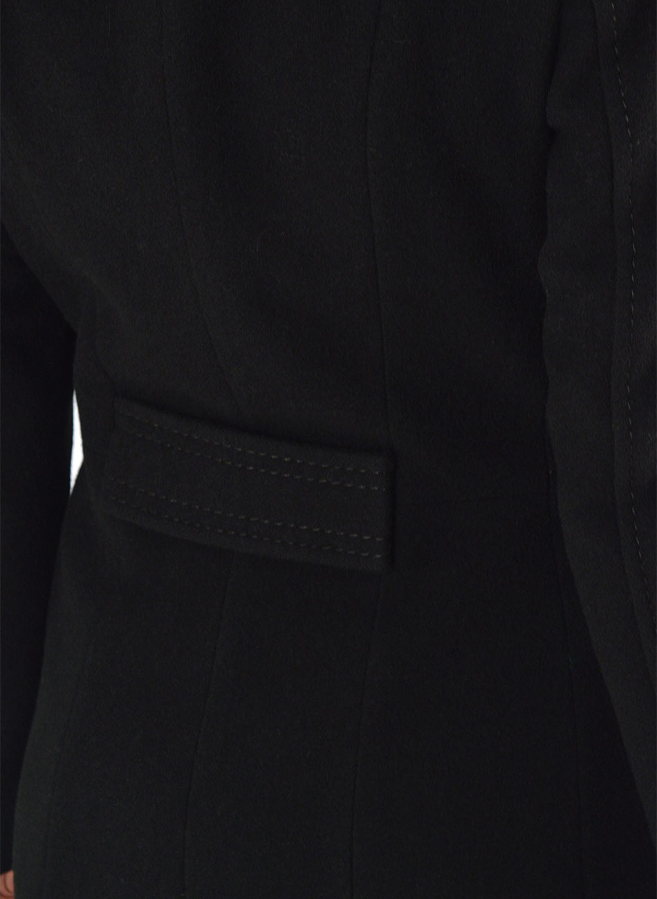Casaco de L� 7/8 Velour Preto Malise - Foto 6