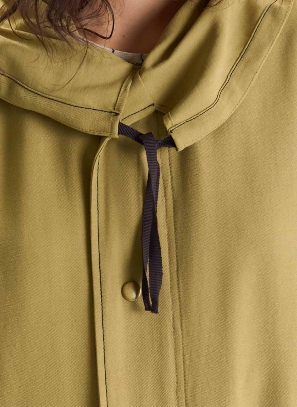 Parka Caqui Viscose Sarjada Cant�o  - Foto 2