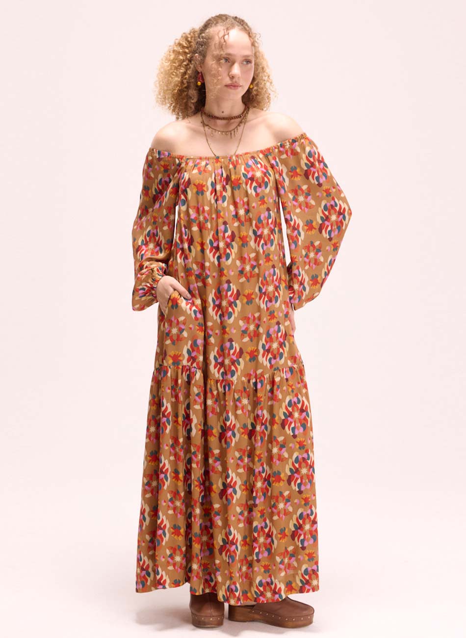Vestido Estampa Ludica Cant�o - Foto 1