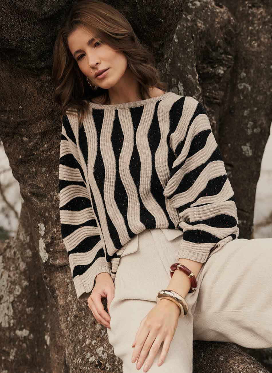 Blusa Caqui Manga 7/8 Ternura Haes - Foto 1