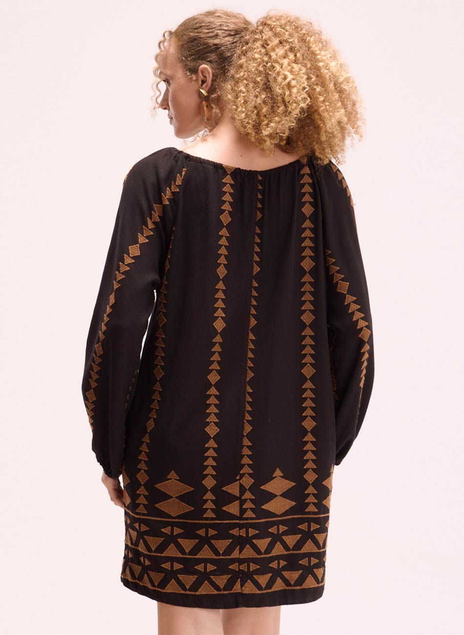Vestido Linho Bordado Cant�o - Foto 3