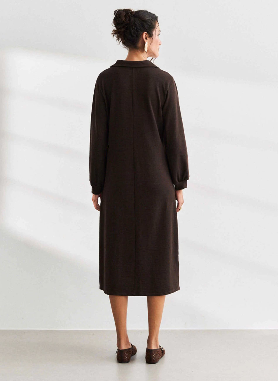 Vestido Marrom Longo Por do Sol Haes - Foto 2