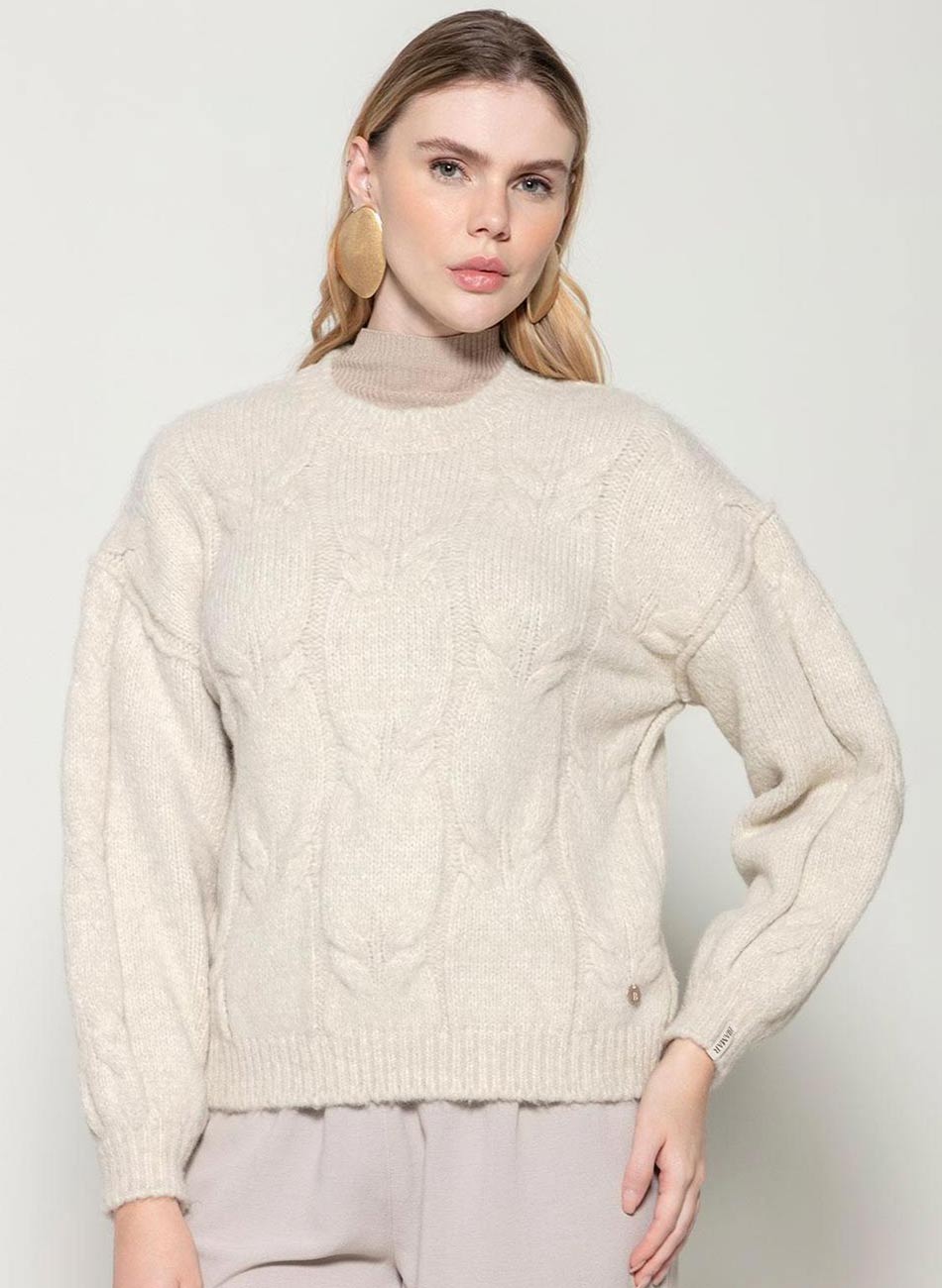 Blusa  Bege Biamar - Foto 1