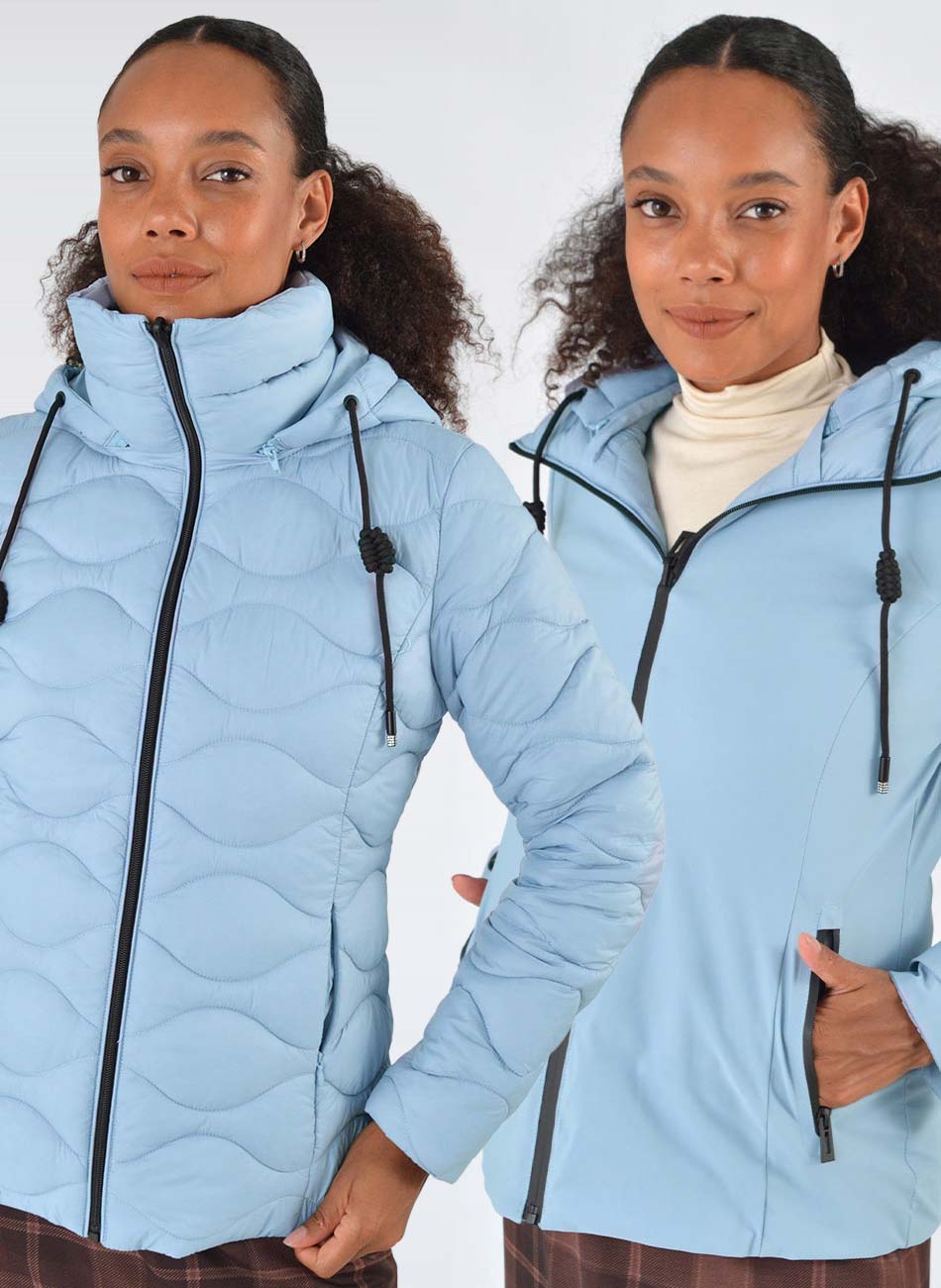 Jaqueta Azul Revers�vel Pesponto Ondas Alpelo   - Foto 9