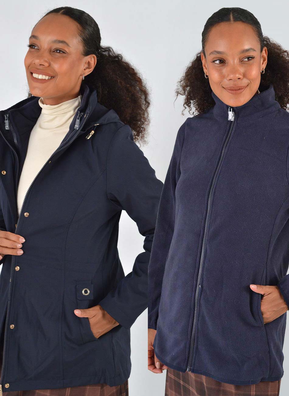 Jaqueta Marinho Com Fleece Interno Destac�vel Alpelo               - Foto 9