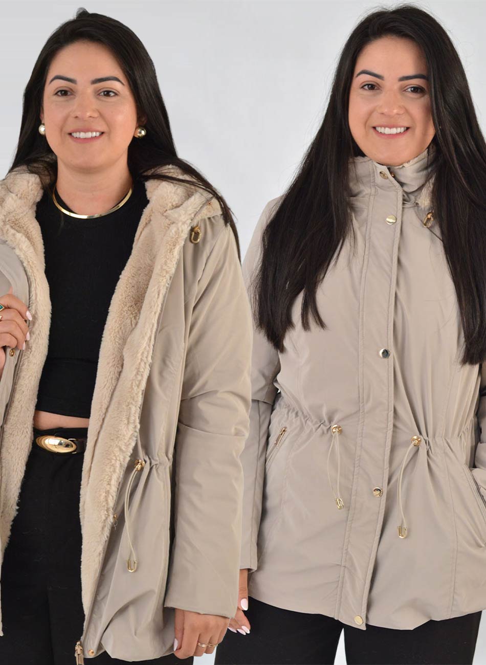Jaqueta Estofada Revers�vel Pele Sint�tico Alpelo PLUS                                   - Foto 8