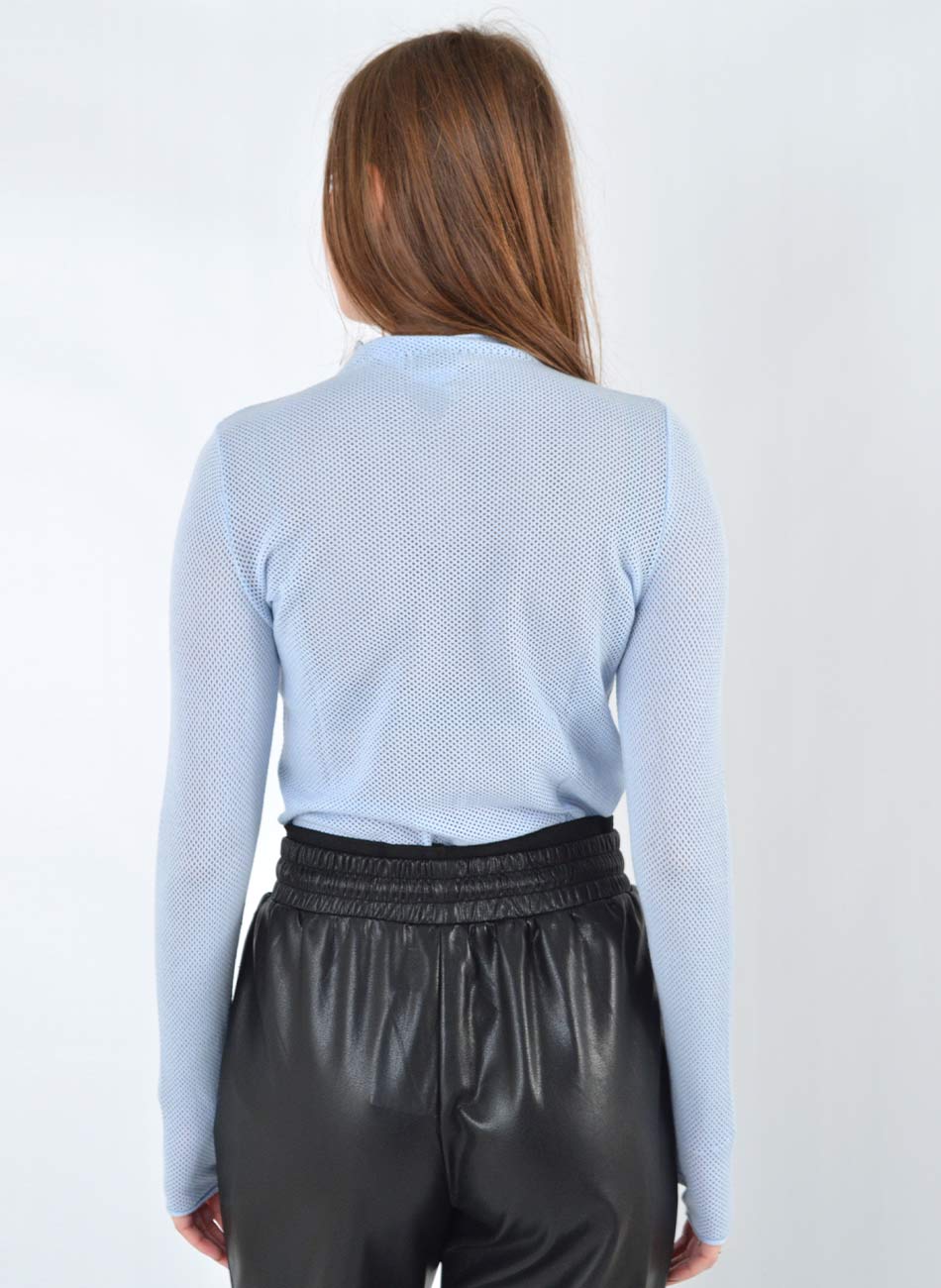 Blusa Telada Azul Gida Malhas  - Foto 3