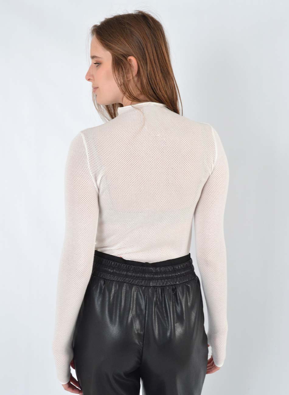 Blusa Telada Off White Gida Malhas  - Foto 3