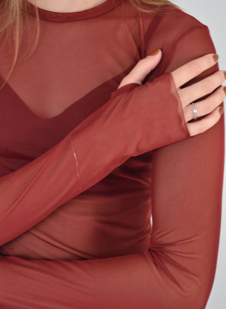 Blusa Vinho em Tule Be Free - Foto 2