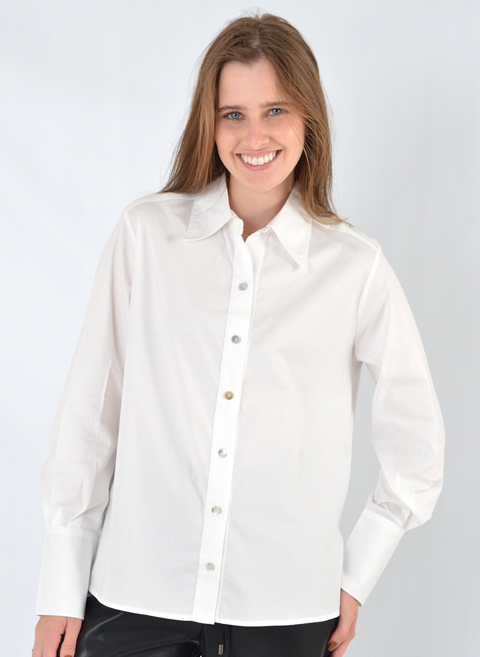Camisa Off White em Algod�o Citt� - Foto 1