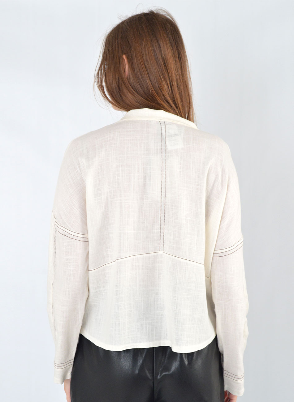 Camisa Off Whie Lua Haes - Foto 5