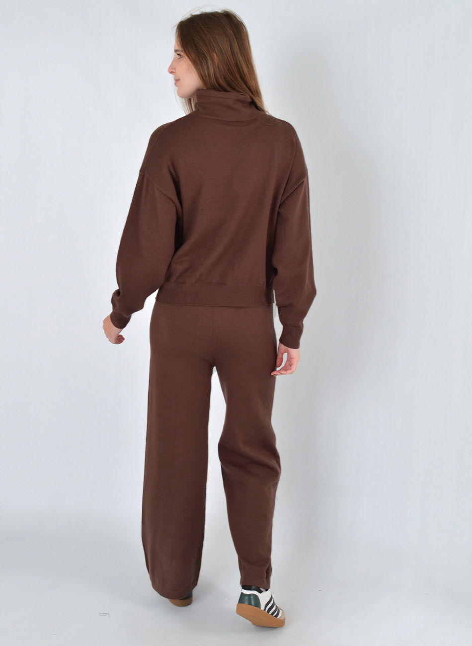 Conjunto Fio de Cachemir Cor Cafe Susan Zheng - Foto 4