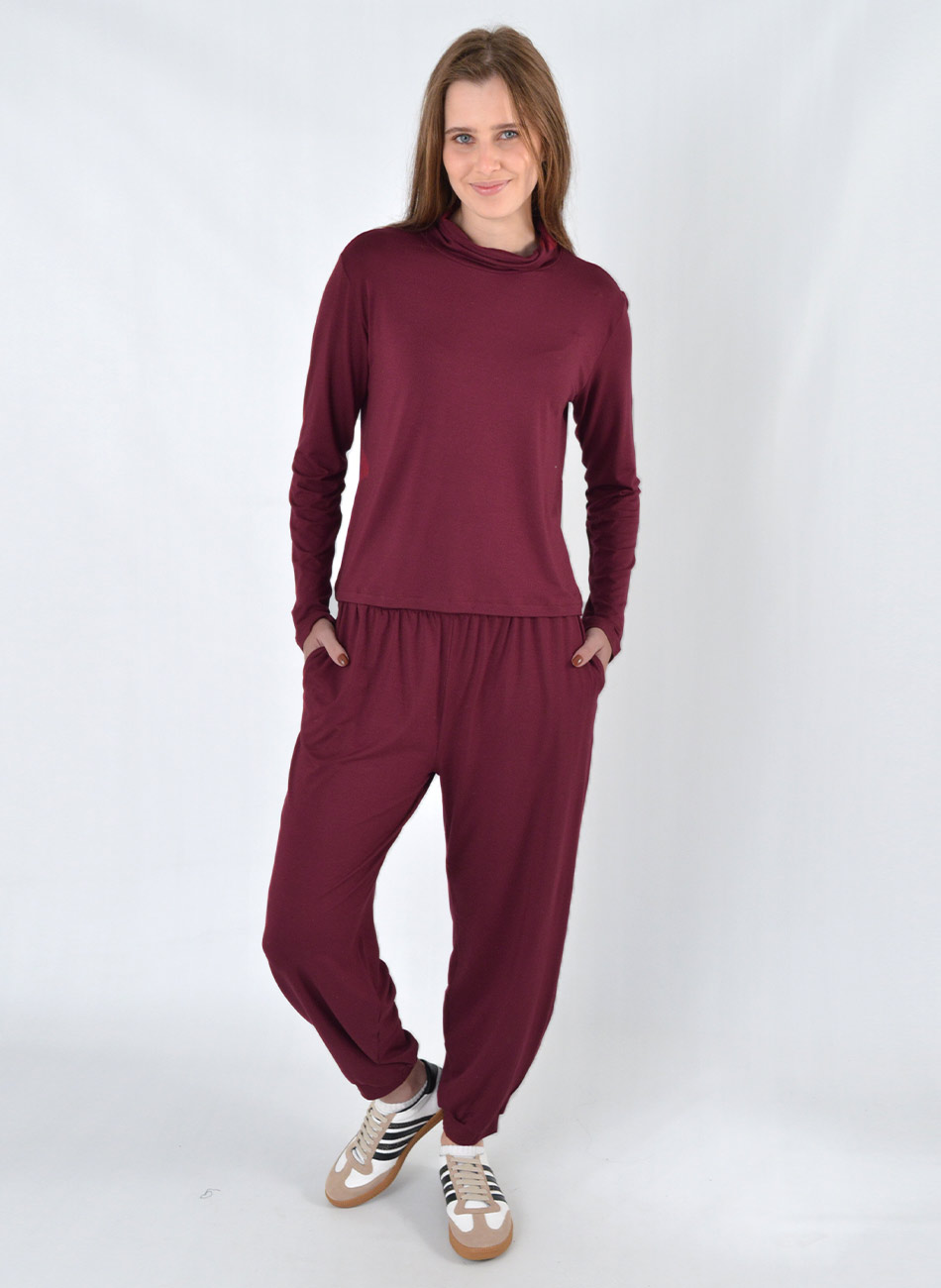 Conjunto Viscose Malbec Haya - Foto 1