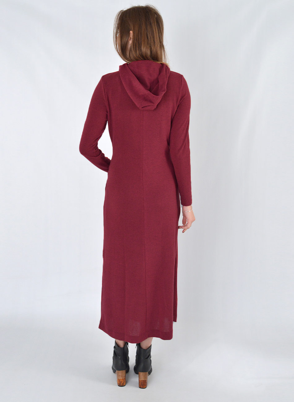 Vestido Longo Cor Bordo Declari - Foto 5