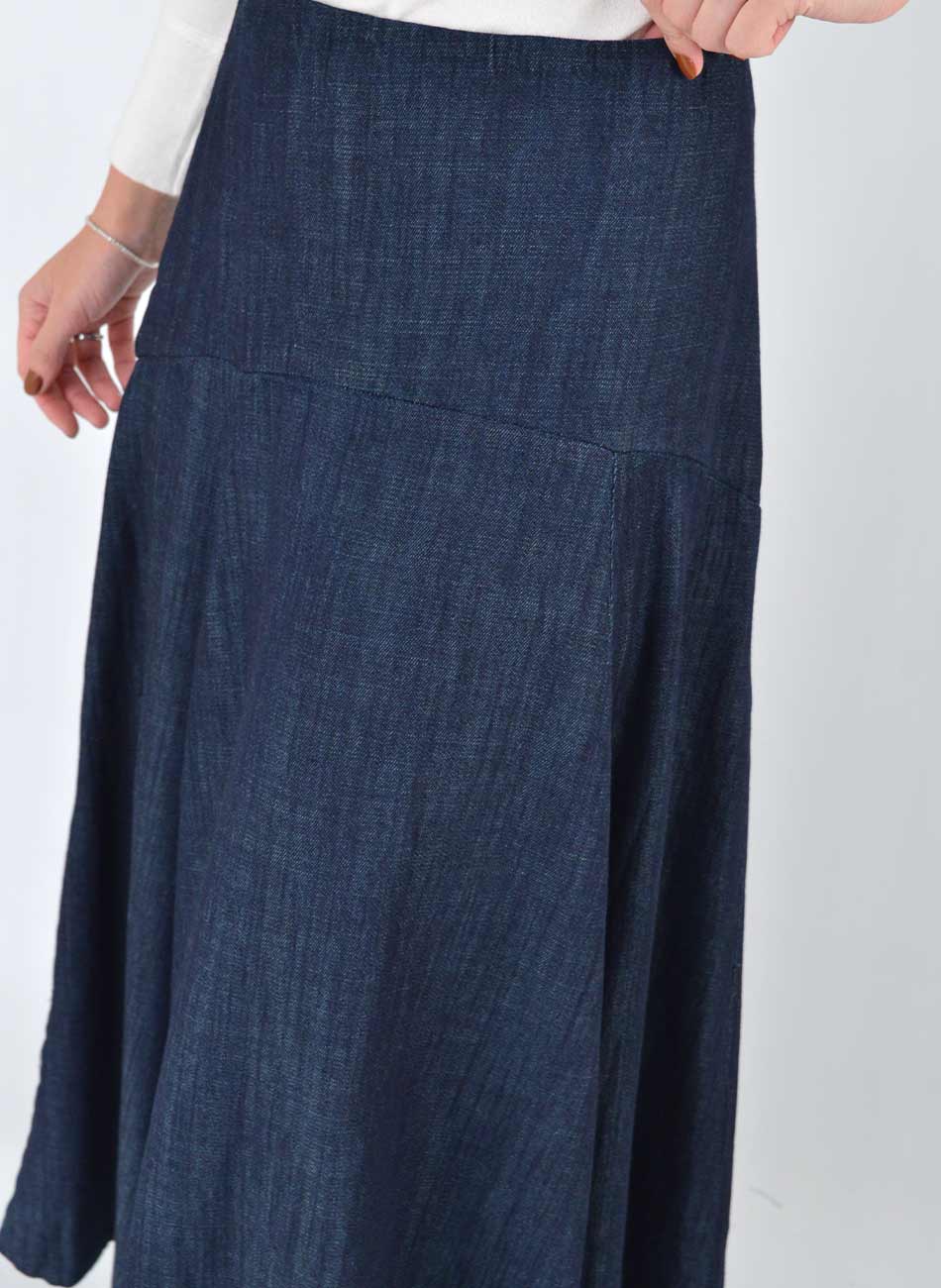 Saia Midi Jeans Gode Elanova - Foto 3