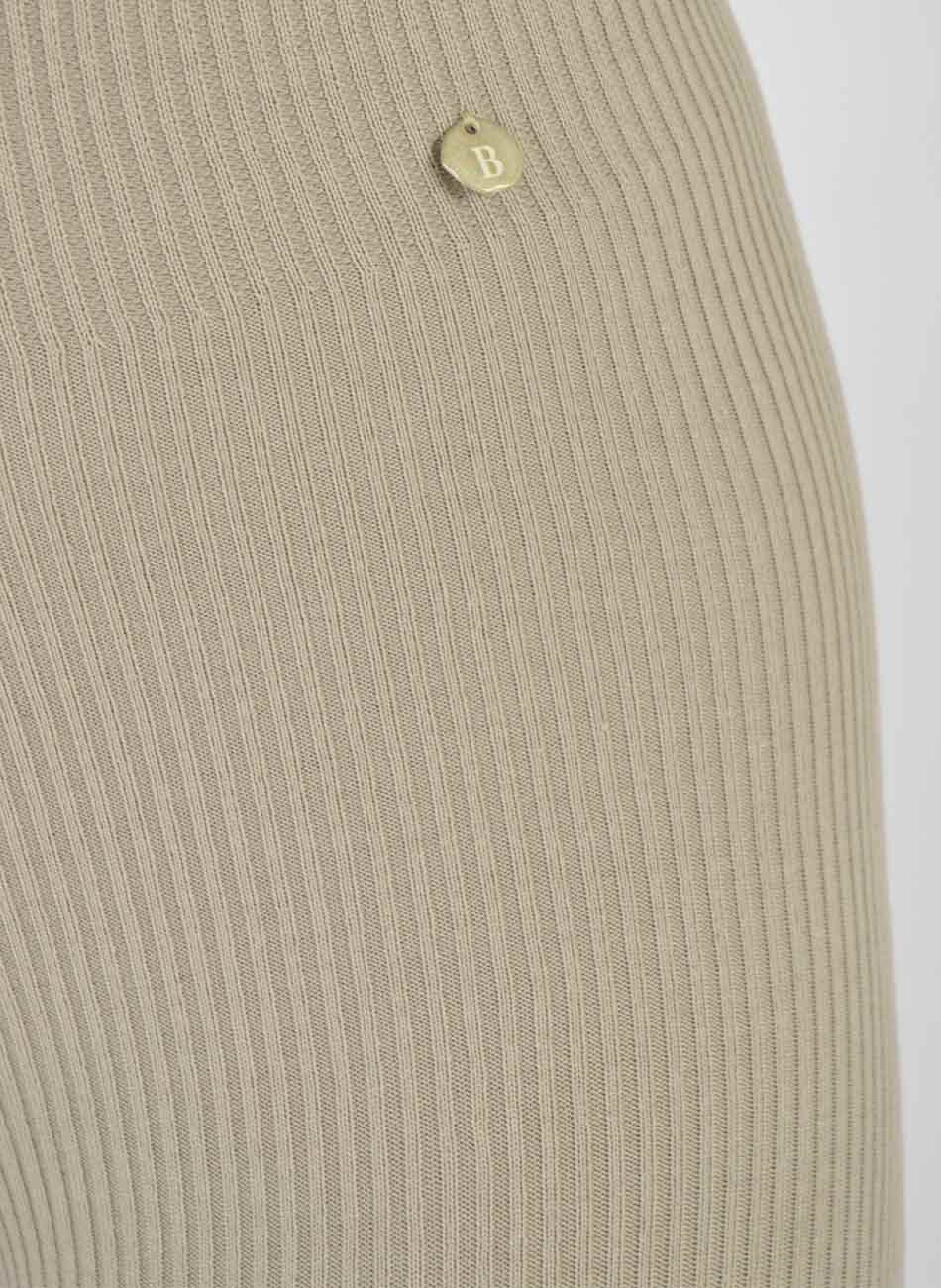 Cal�a Fuso Em Tricot Bege Biamar - Foto 3