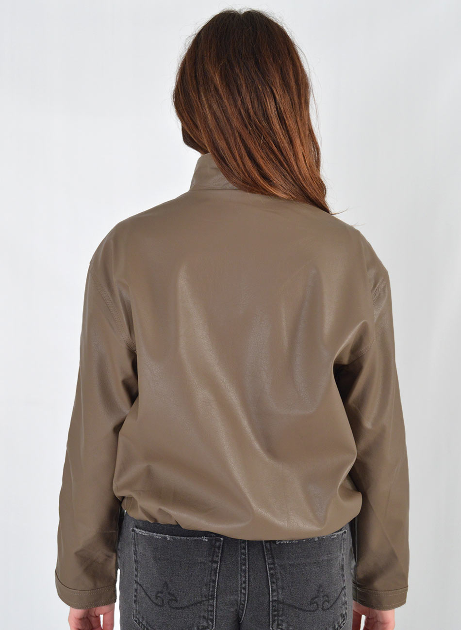 Jaqueta Bomber PU Cor Fendi Esquire - Foto 3