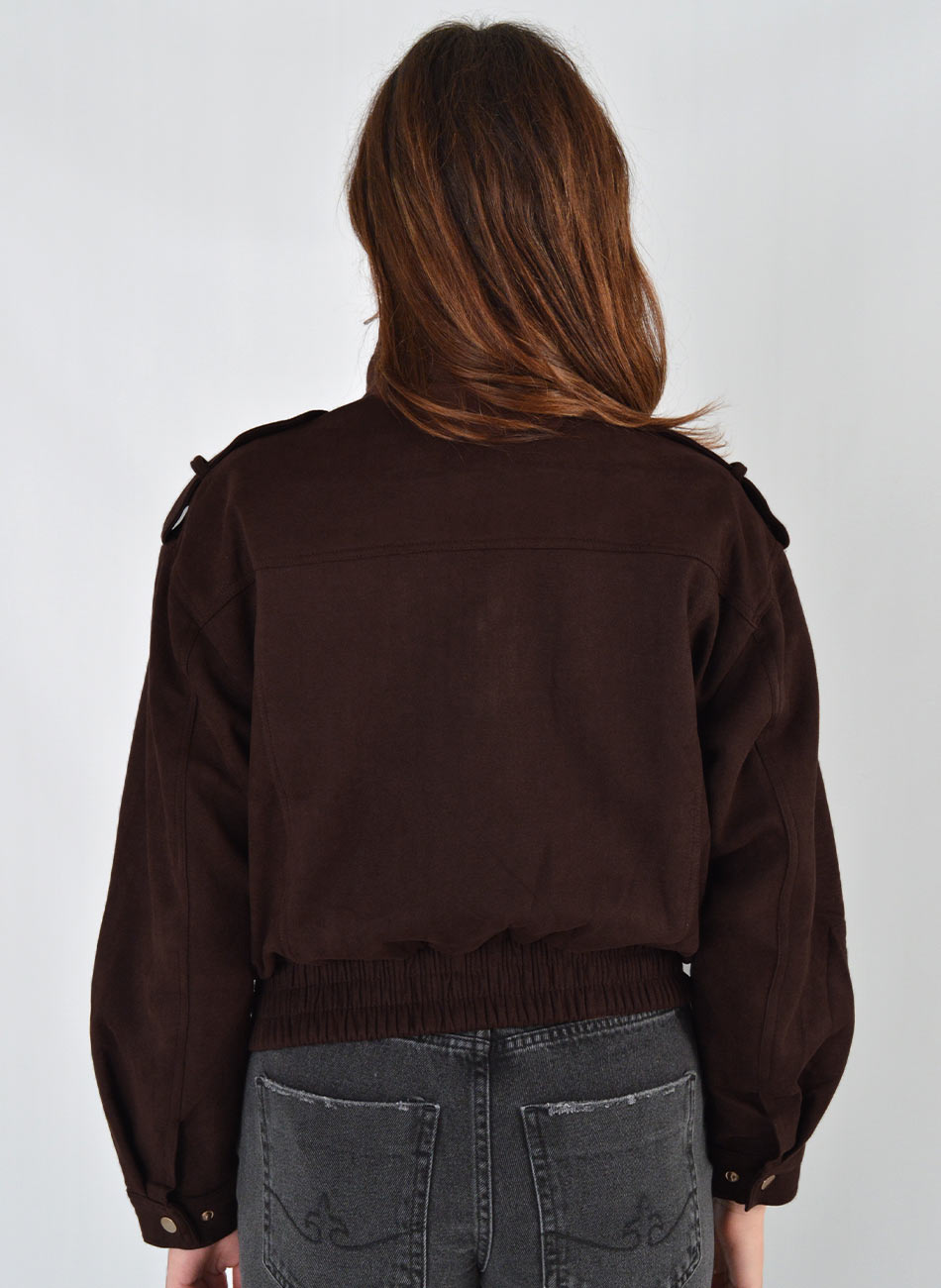 Jaqueta Bomber Suede Cafe Pellini - Foto 3