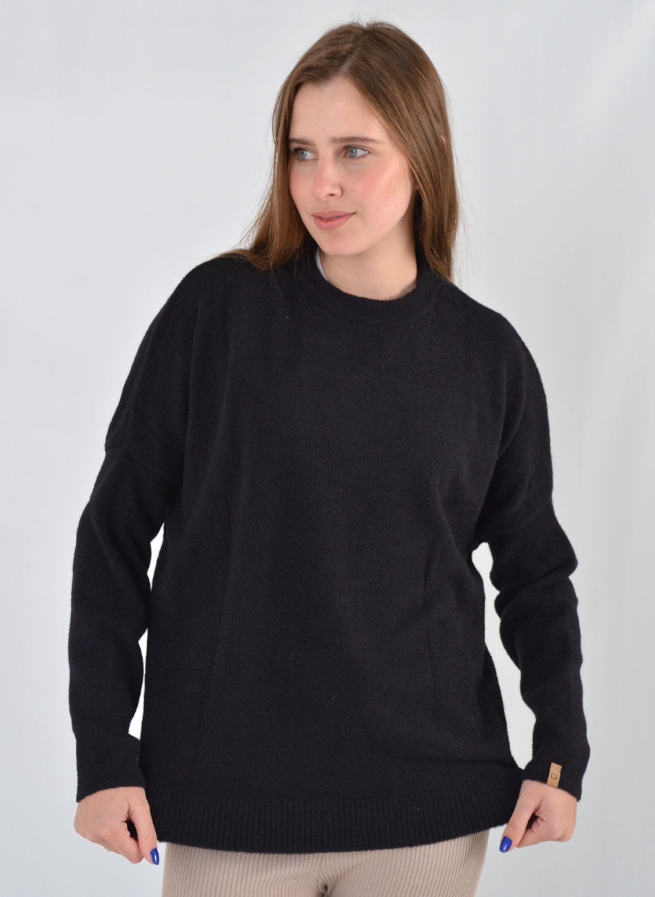 Blusa Ampla Olga Preto Das Gurias - Foto 1