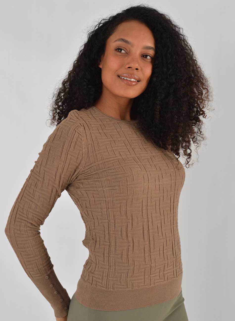 Blusa Modal Promo Alpelo Bot�es Punho Ganache - Foto 1