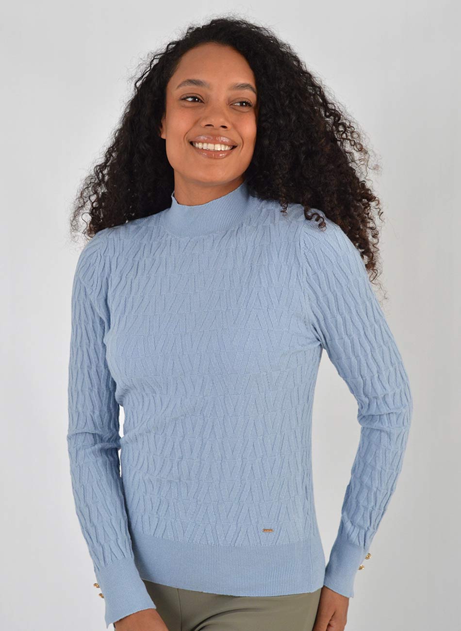 Blusa Modal Promo Alpelo Azul Gola - Foto 1