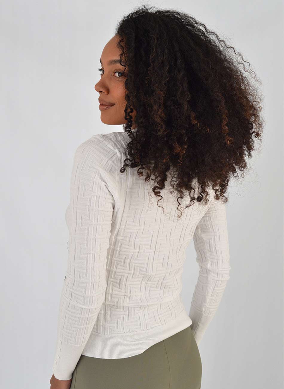 Blusa Modal Promo Alpelo Bot�es Punho Branca  - Foto 2