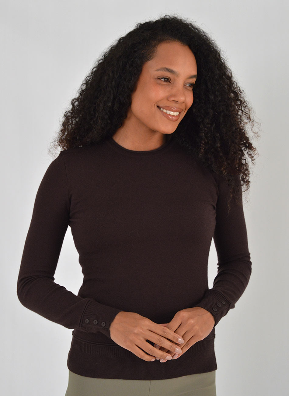 Blusa B�sica Promo Alpelo Marrom - Foto 1