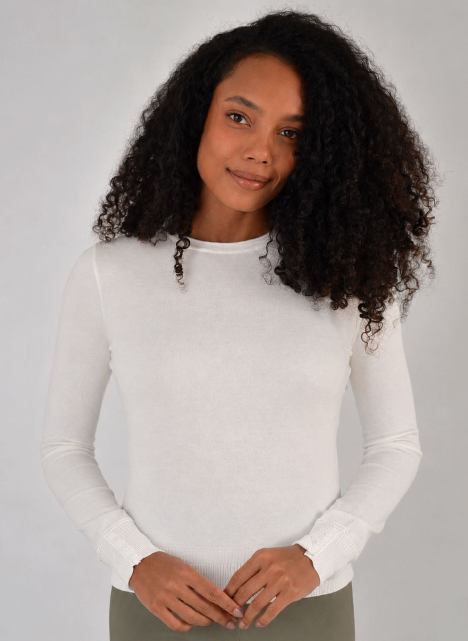 Blusa B�sica Promo Alpelo Off White - Foto 1