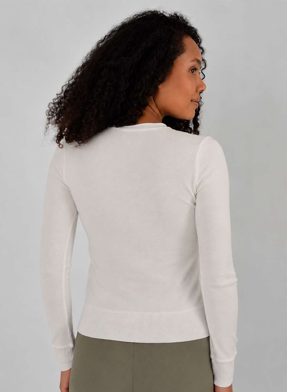 Blusa B�sica Promo Alpelo Off White - Foto 2
